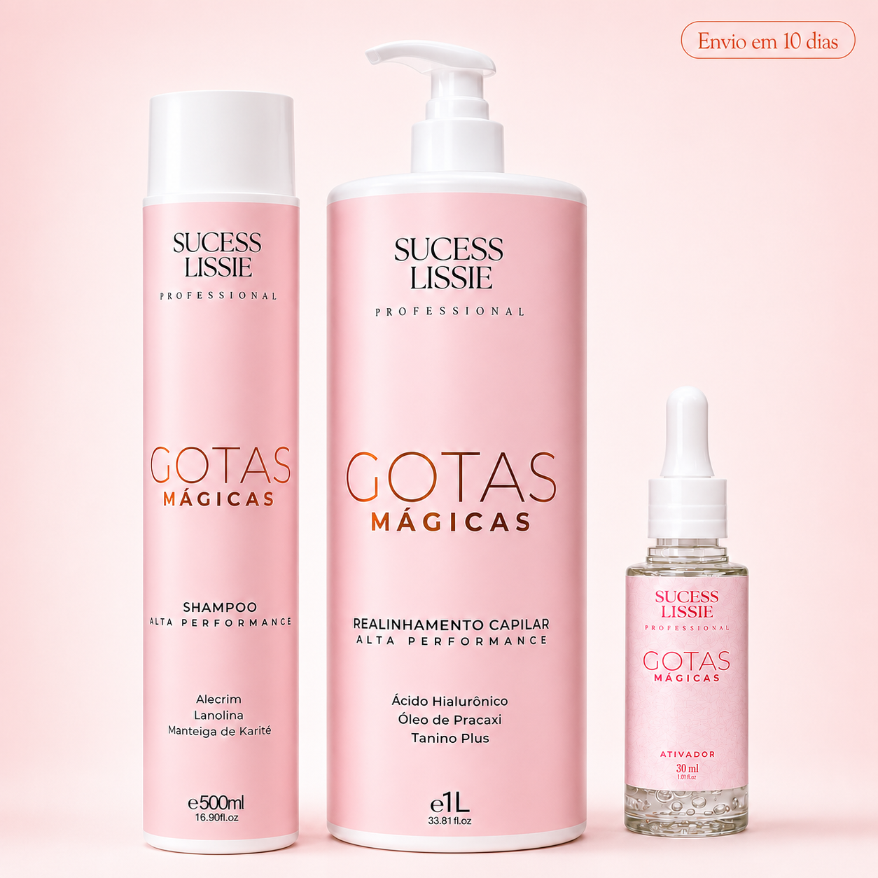Kit Gotas Mágicas Realinhamento Térmico Sem Formol