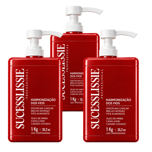 Kit com 3 Progressivas Harmonização dos Fios Sem Formol – 3x1kg
