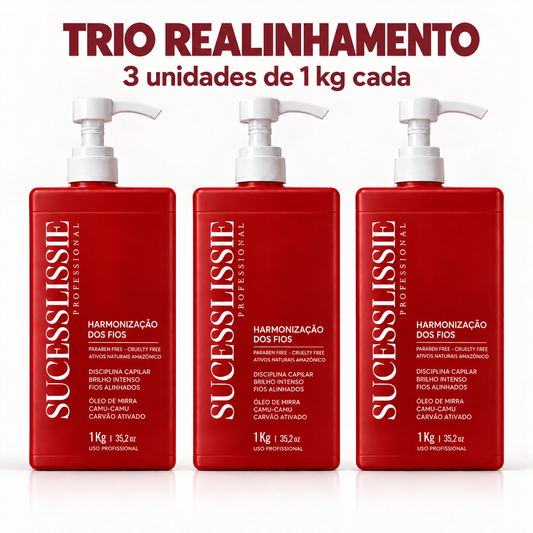 Kit com 3 Progressivas Harmonização dos Fios Sem Formol – 3x1kg